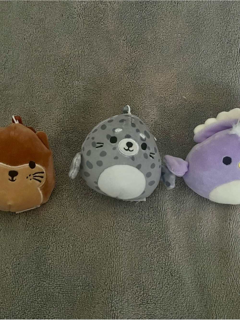 Squishmallows Gray Seal Plush with Polka Dots